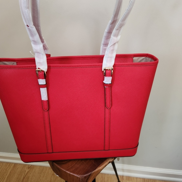 Michael Kors Jet Set Travel Large Saffiano Leather Tote Bag - Picture 2 of 4